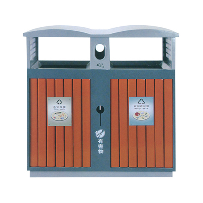 鋼木分類垃圾桶