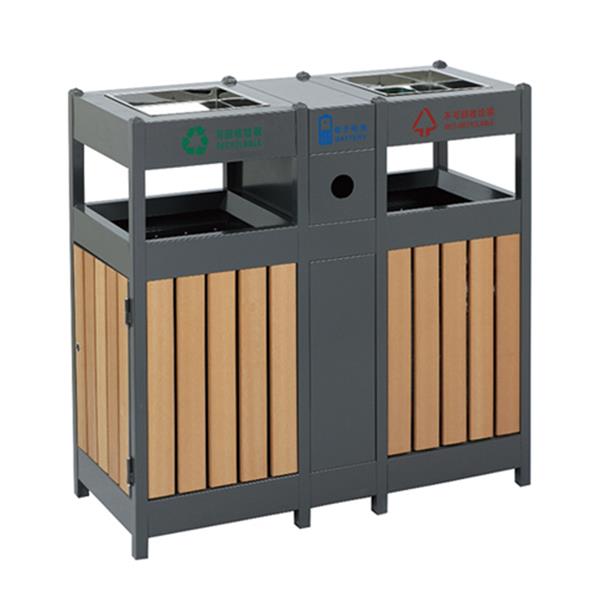 鋼木垃圾桶