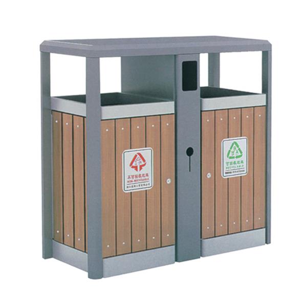 鋼木垃圾桶