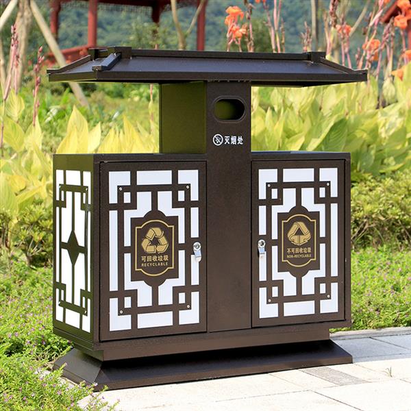 復(fù)古風(fēng)兩分類垃圾桶